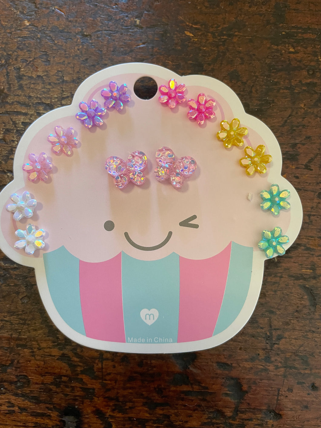 M- Cupcake butterfly earring set