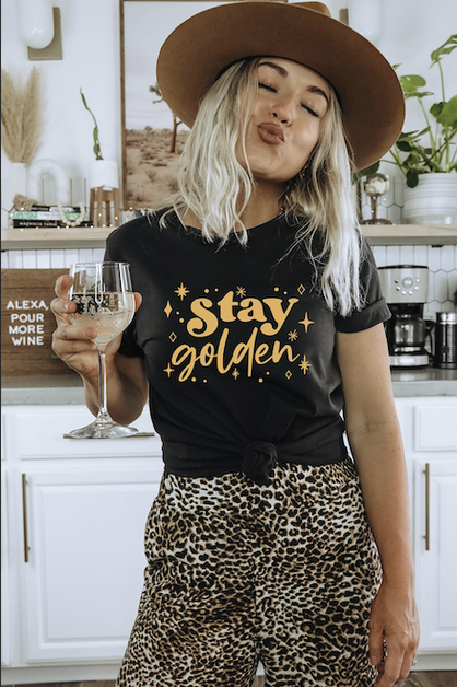 MidWest Tees - Stay Golden Sparkles
