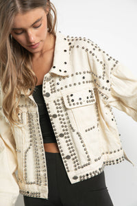 M-Studded denim jacket