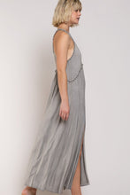 Load image into Gallery viewer, M -Stone Washed Side Slit Cut Out Maxi Dress