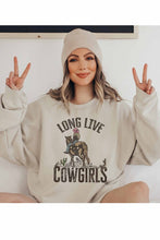 Load image into Gallery viewer, M- LONG LIVE COWGIRLS GRAPHIC SWEATSHIRT