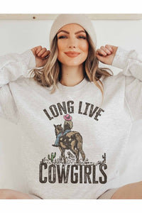 M- LONG LIVE COWGIRLS GRAPHIC SWEATSHIRT