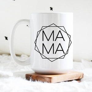 J-15oz mug, Mama Mug, Hexagon, Geometric, Mother's Day gift