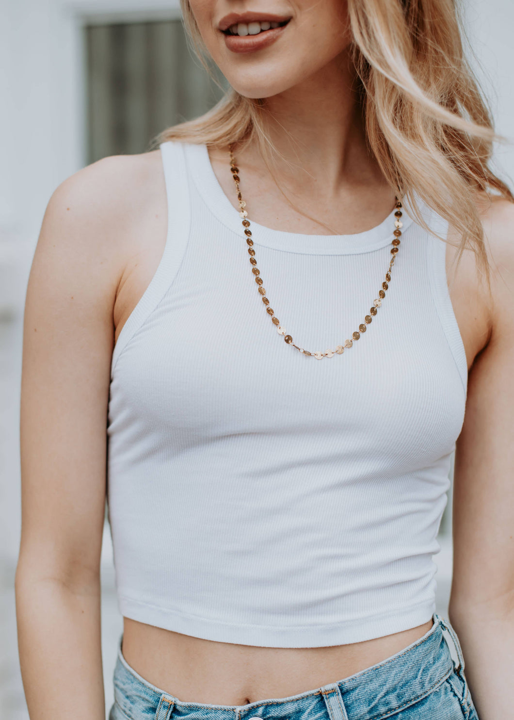 Panache Apparel Co. - Gold Circle Necklace - 24