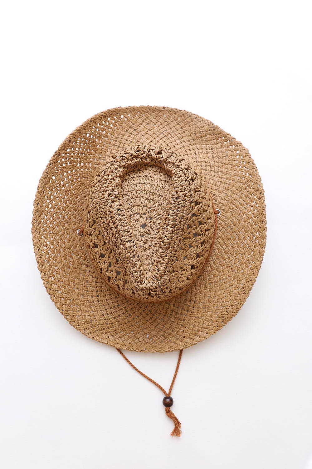 Leto Accessories - Basketweave Western Cowboy Hat