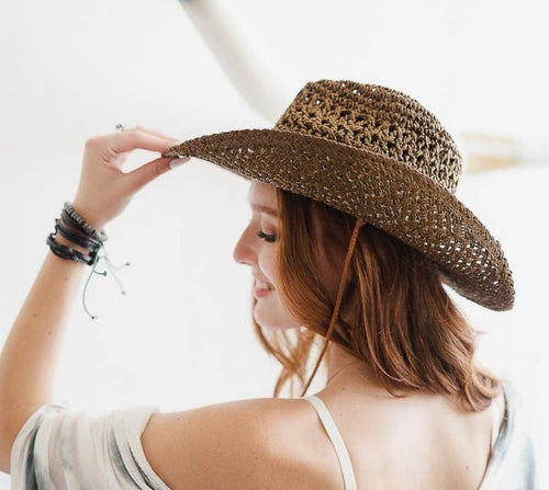 M- Basketweave Western Cowboy hat
