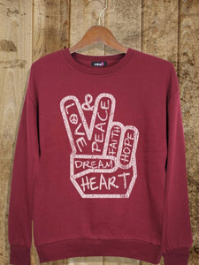 M- Peace & Love Fleece sweater